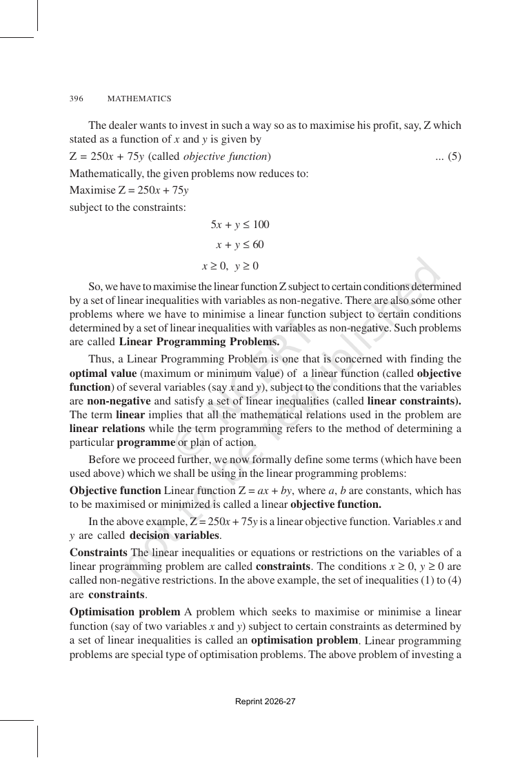 Page 3 of Linear Programming