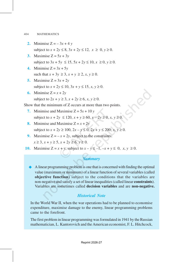 Page 11 of Linear Programming