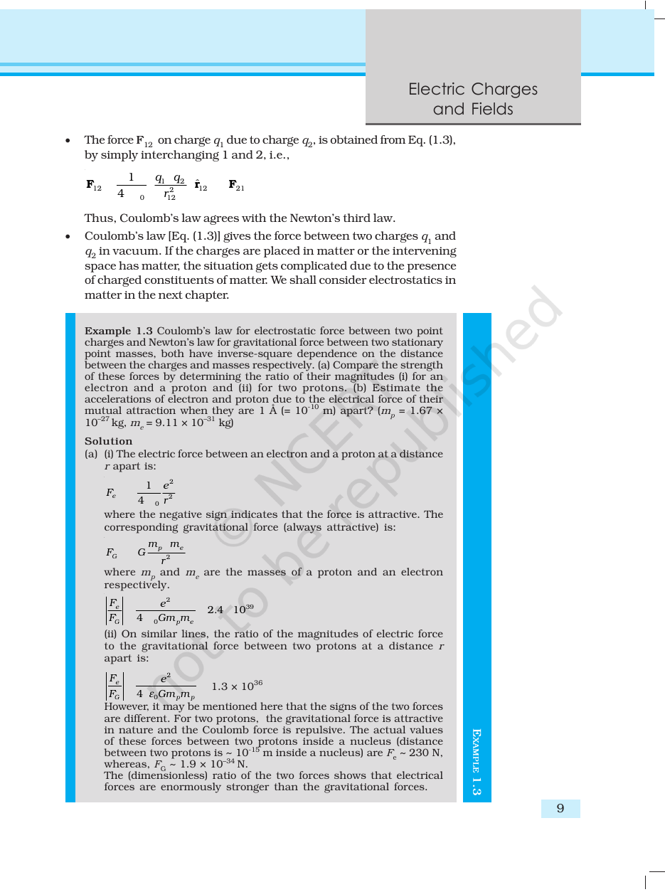 Page 9 of Electric Charges and Fields