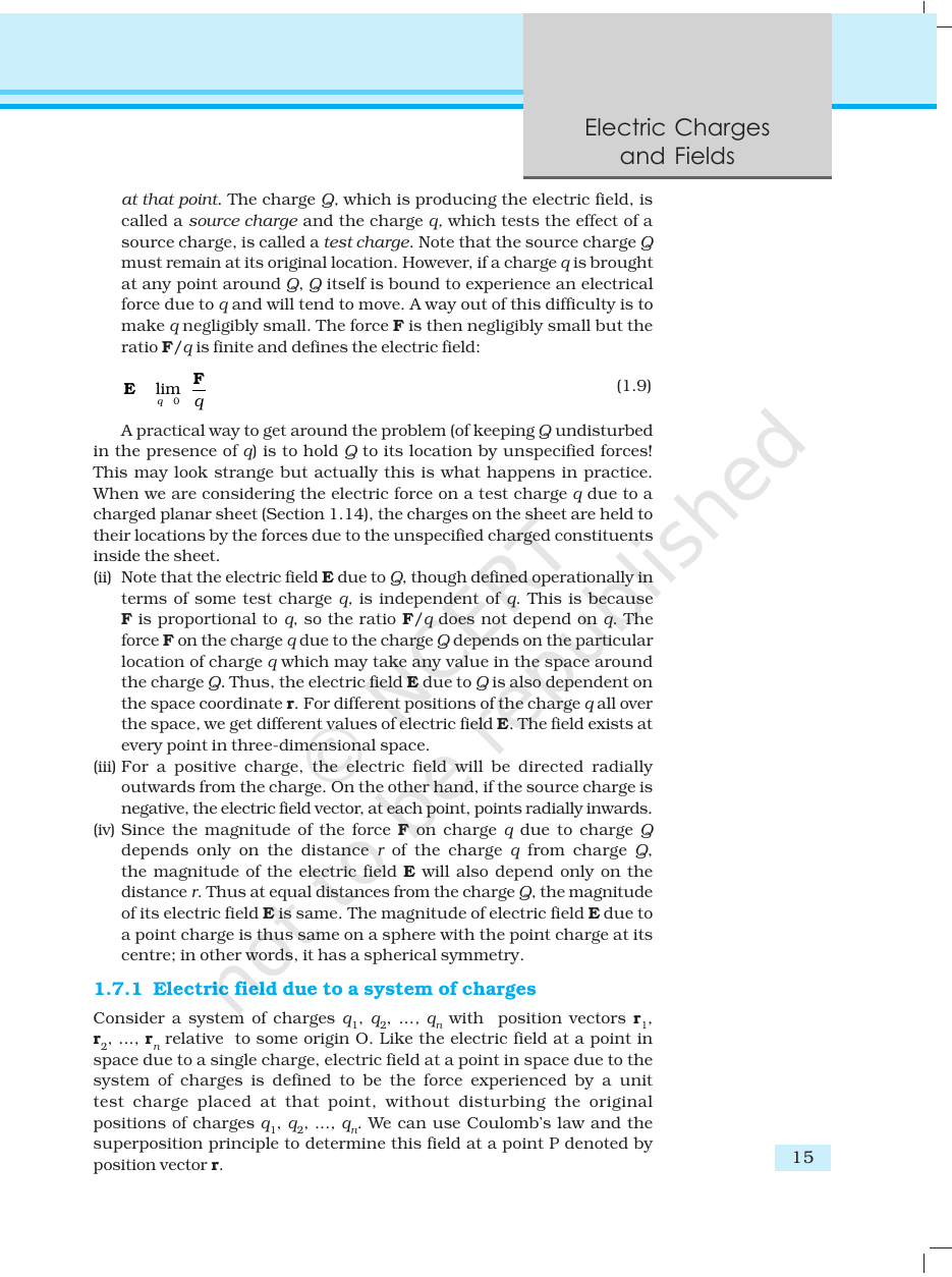 Page 15 of Electric Charges and Fields