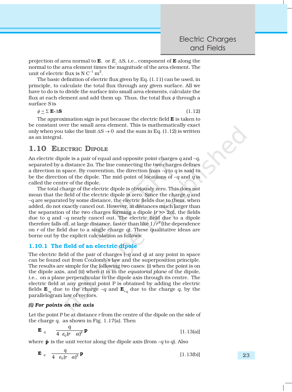Page 23 of Electric Charges and Fields