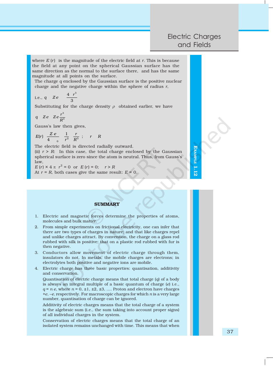 Page 37 of Electric Charges and Fields
