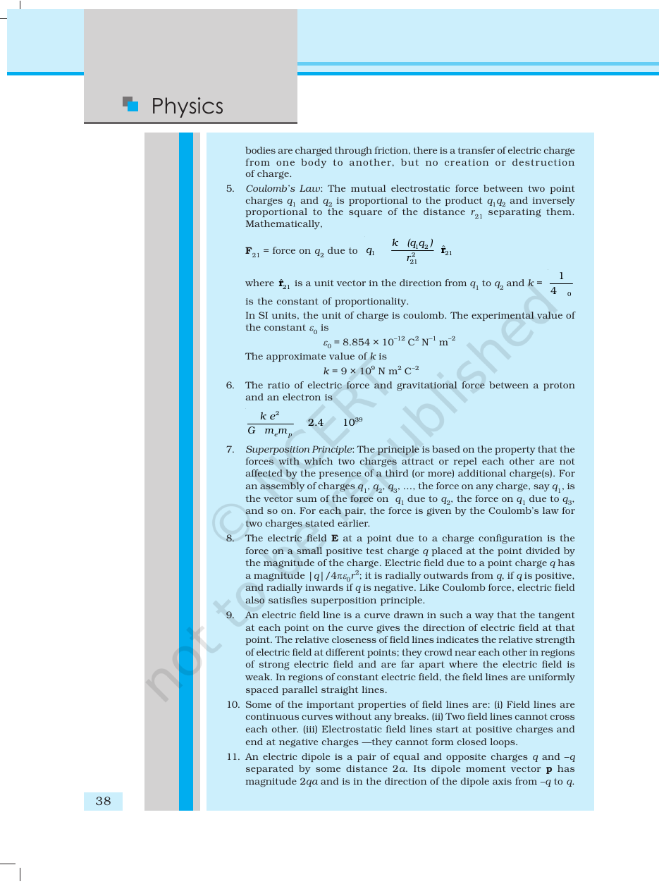 Page 38 of Electric Charges and Fields