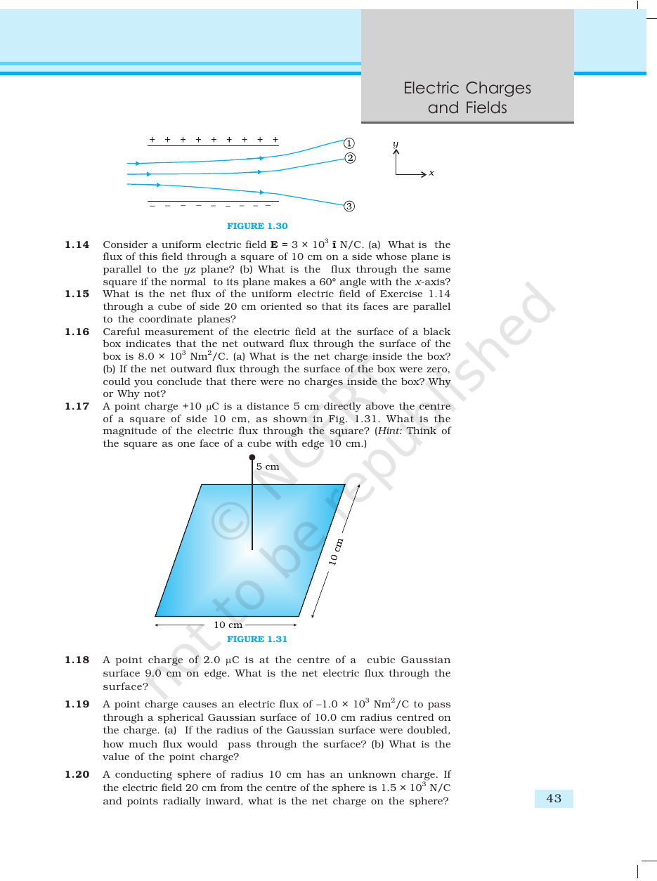 Page 43 of Electric Charges and Fields