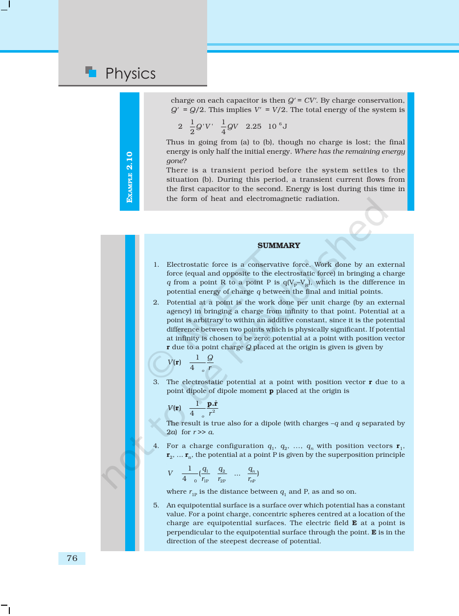 Page 32 of Electrostatic Potential and Capacitance