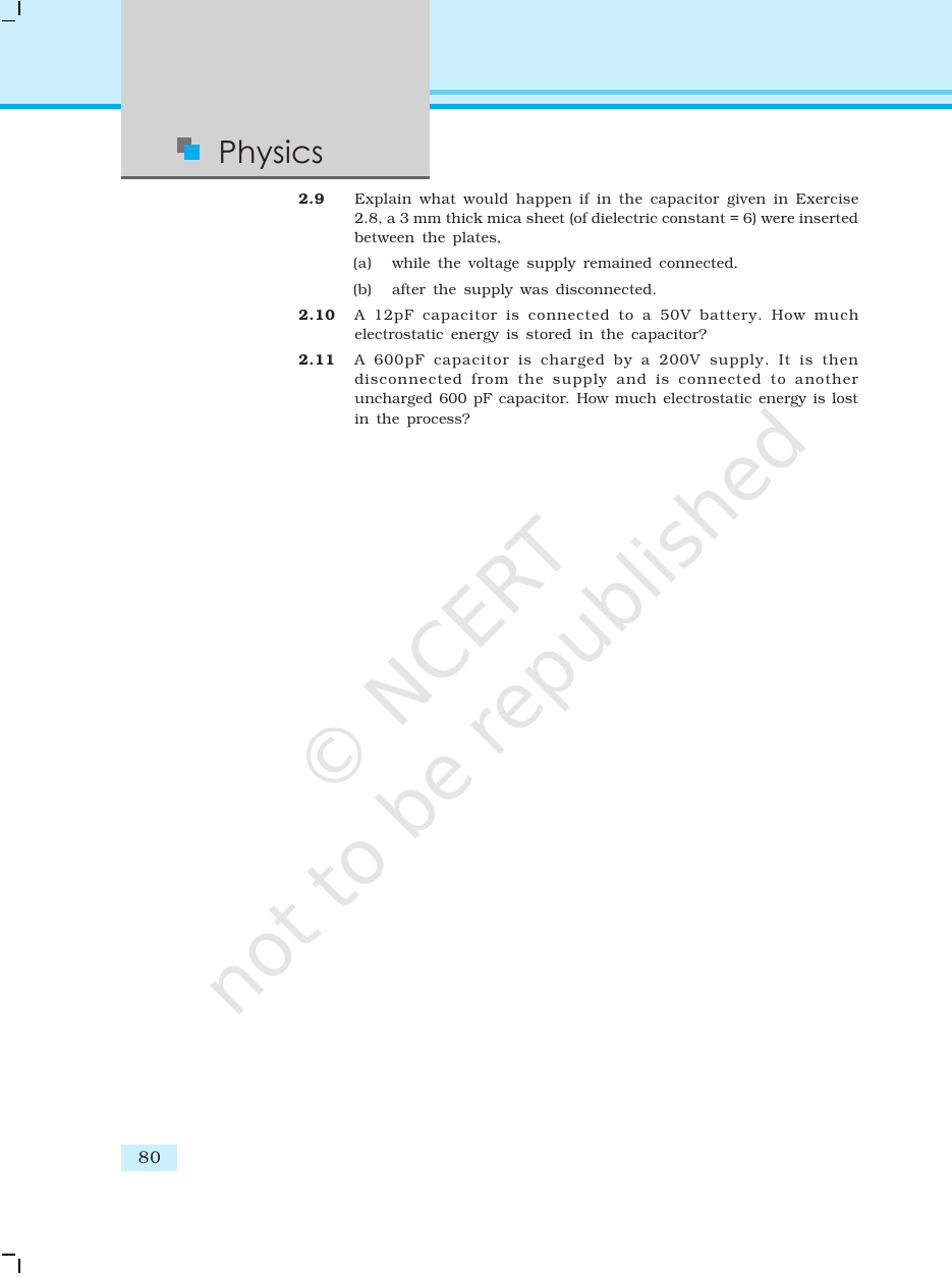 Page 36 of Electrostatic Potential and Capacitance