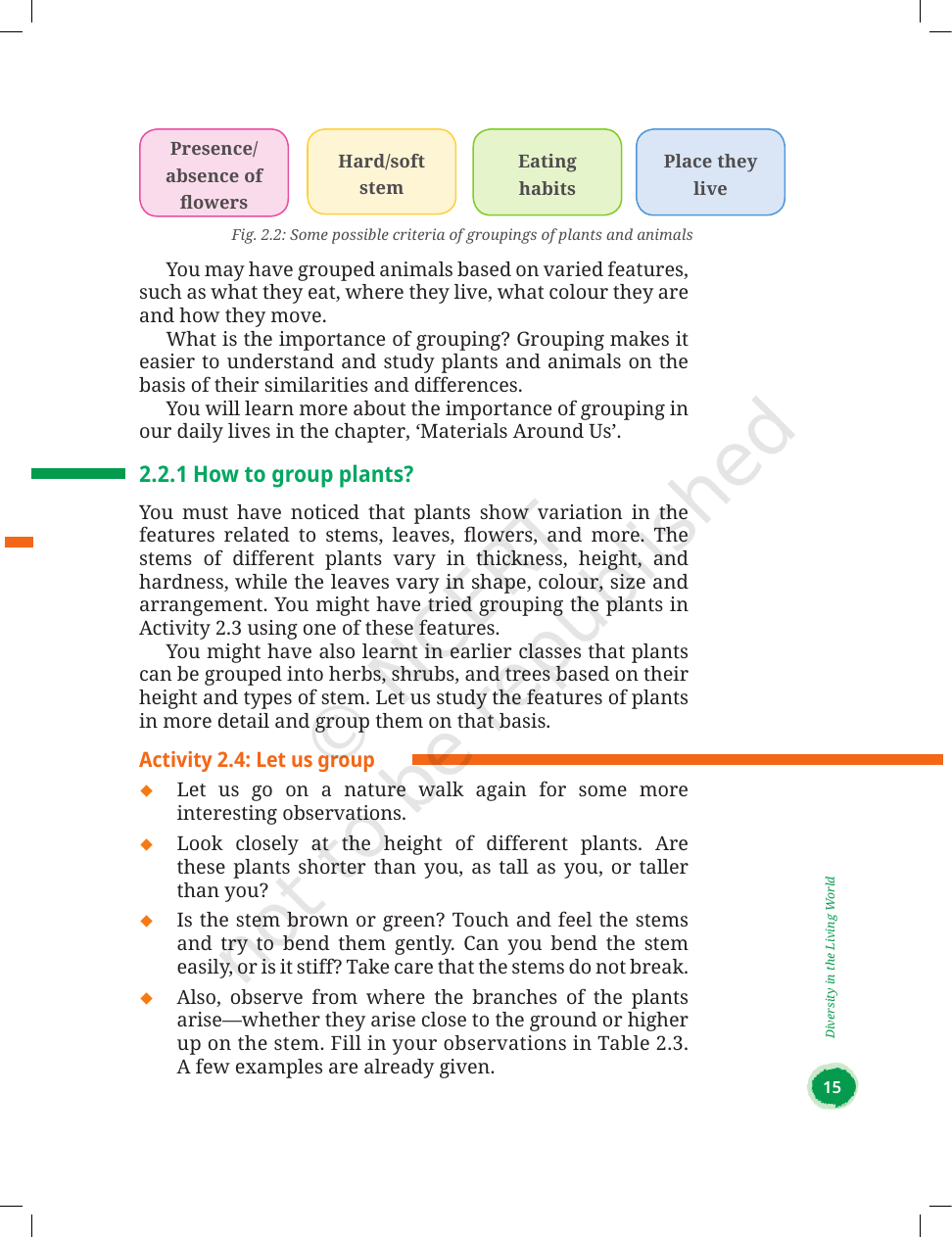 Page 7 of Diversity in the Living World
