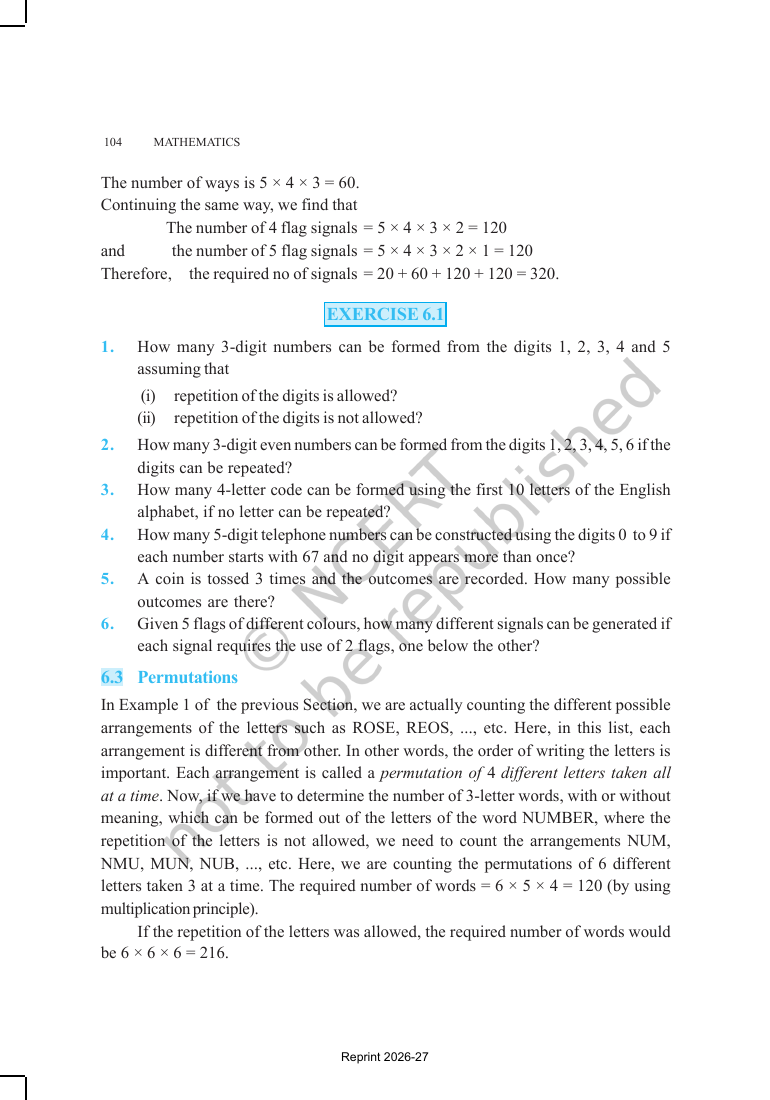 Page 5 of Permutations and Combinations