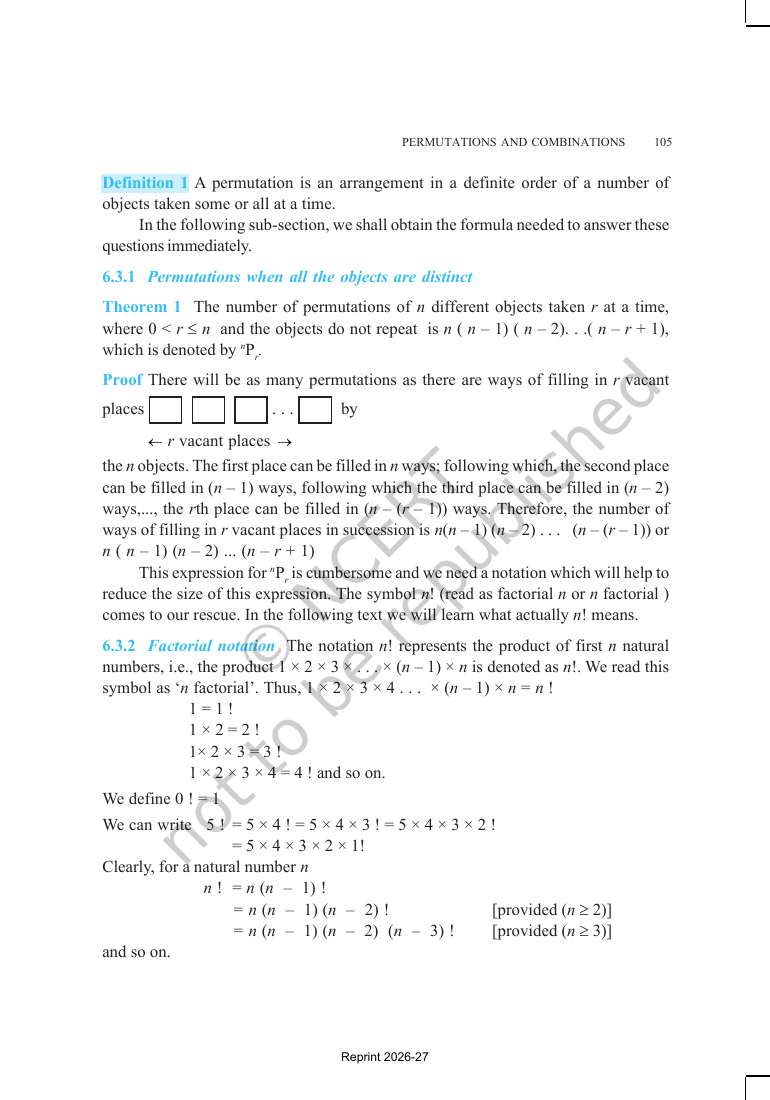 Page 6 of Permutations and Combinations