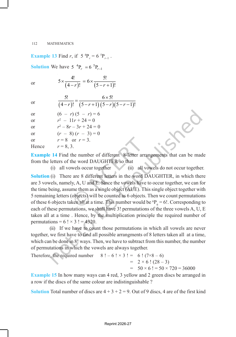 Page 13 of Permutations and Combinations