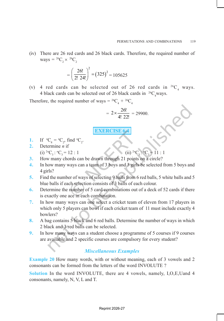 Page 20 of Permutations and Combinations
