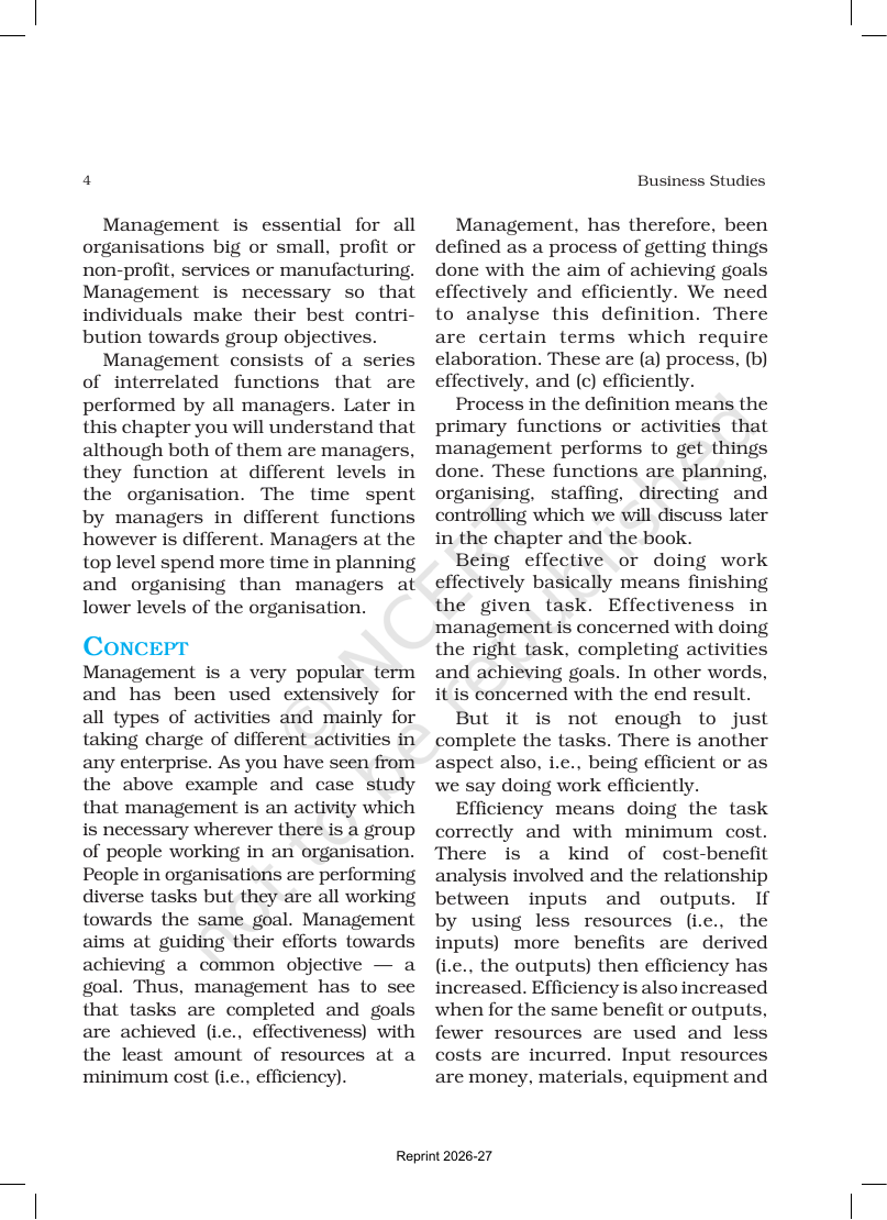 Page 4 of Nature and Significance of Management