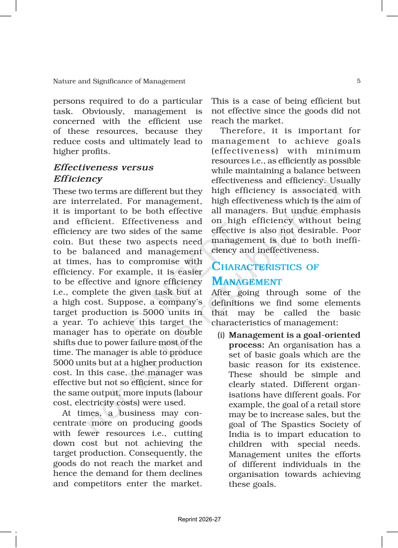 Page 5 of Nature and Significance of Management