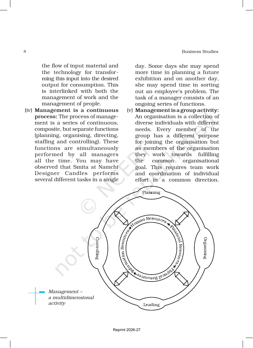 Page 8 of Nature and Significance of Management