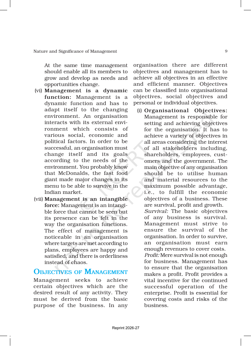 Page 9 of Nature and Significance of Management