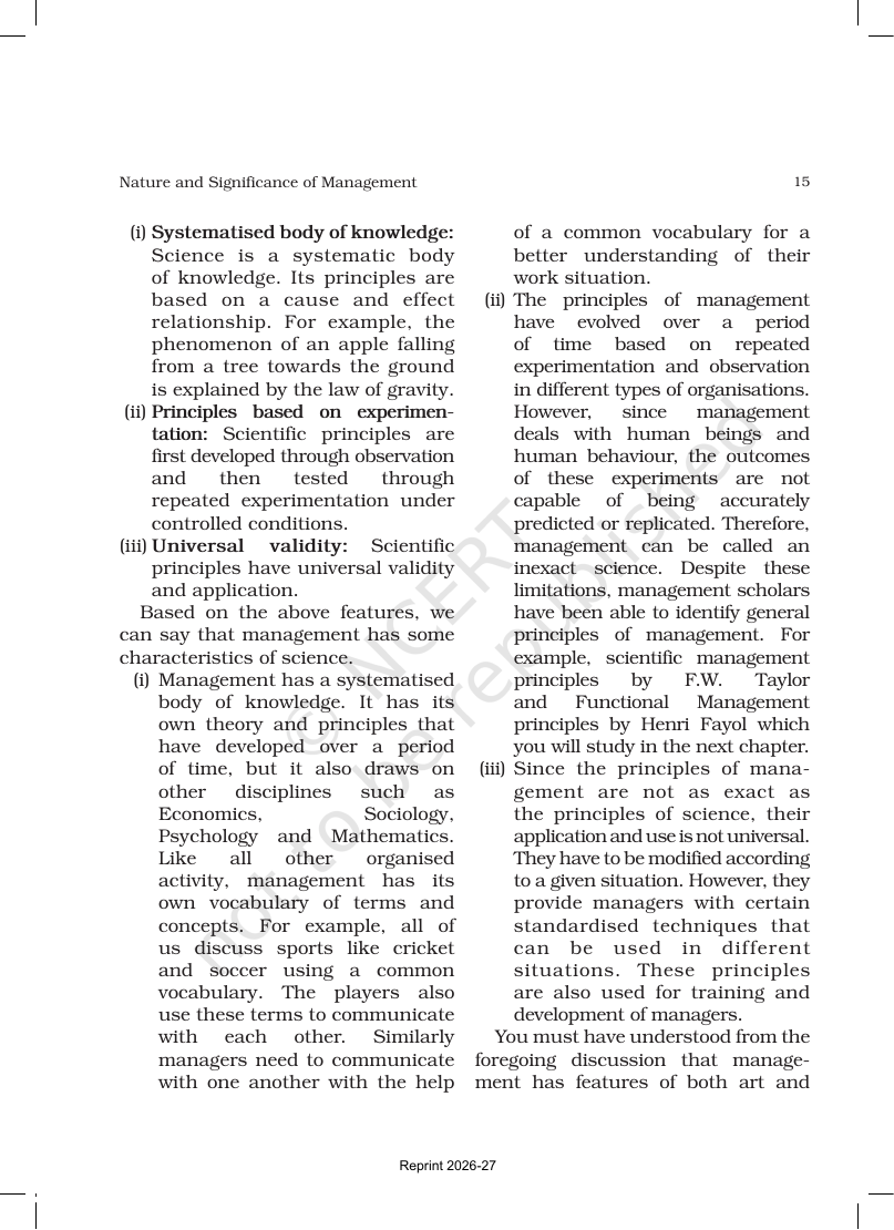 Page 15 of Nature and Significance of Management