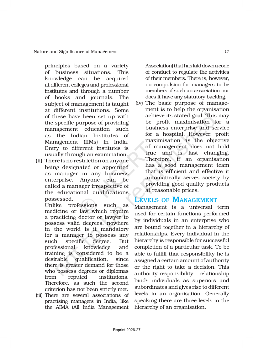 Page 17 of Nature and Significance of Management