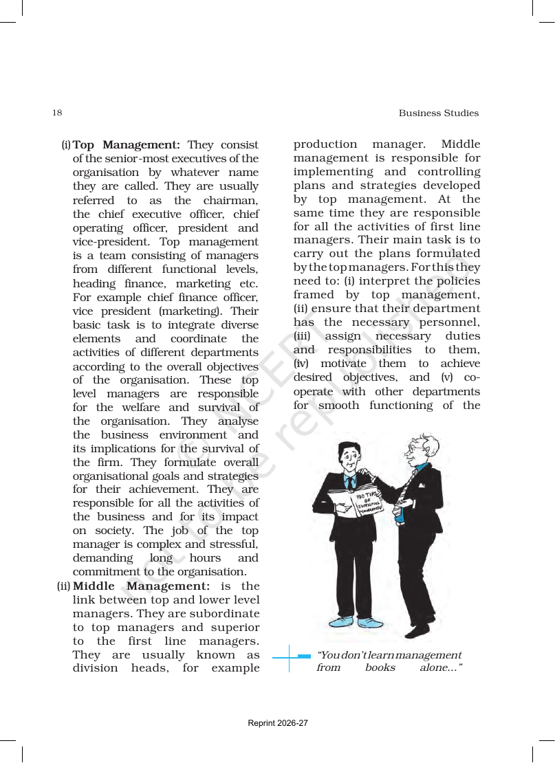 Page 18 of Nature and Significance of Management