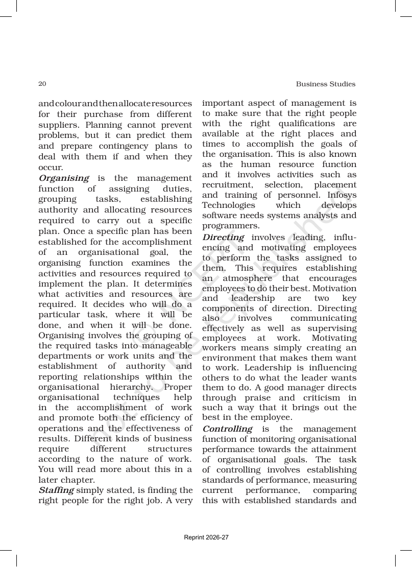 Page 20 of Nature and Significance of Management
