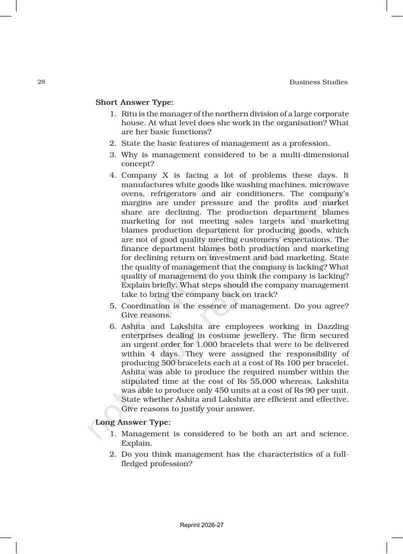 Page 28 of Nature and Significance of Management