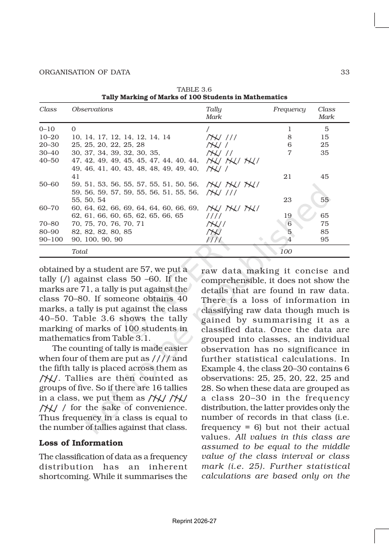 Page 12 of Organisation of Data