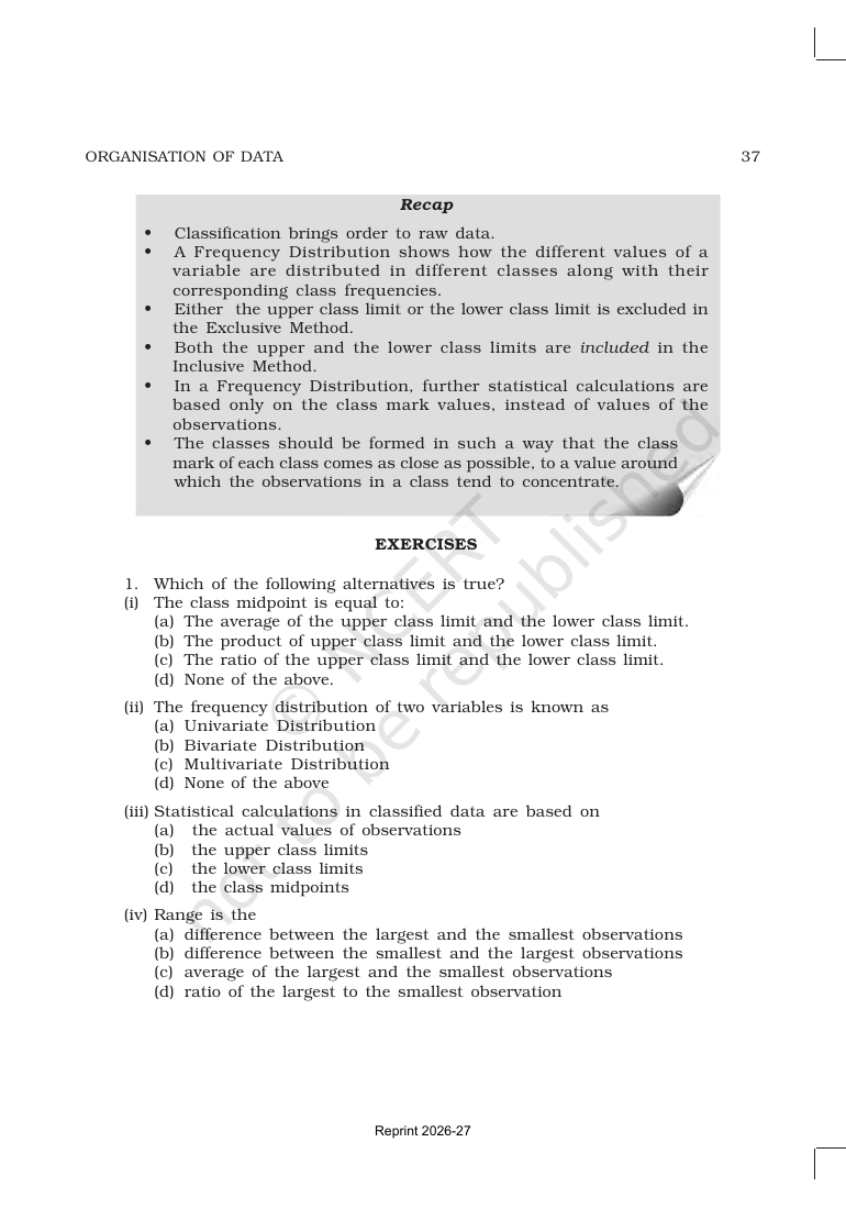 Page 16 of Organisation of Data
