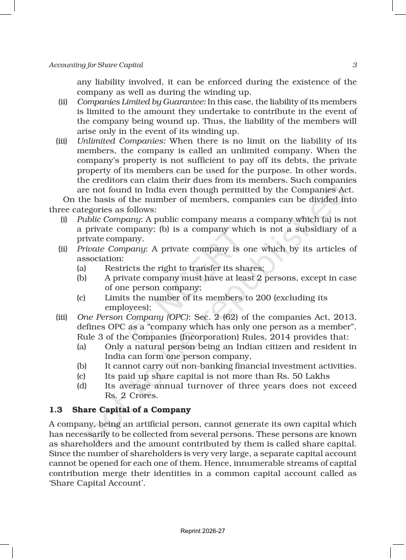 Page 3 of Accounting for Share Capital