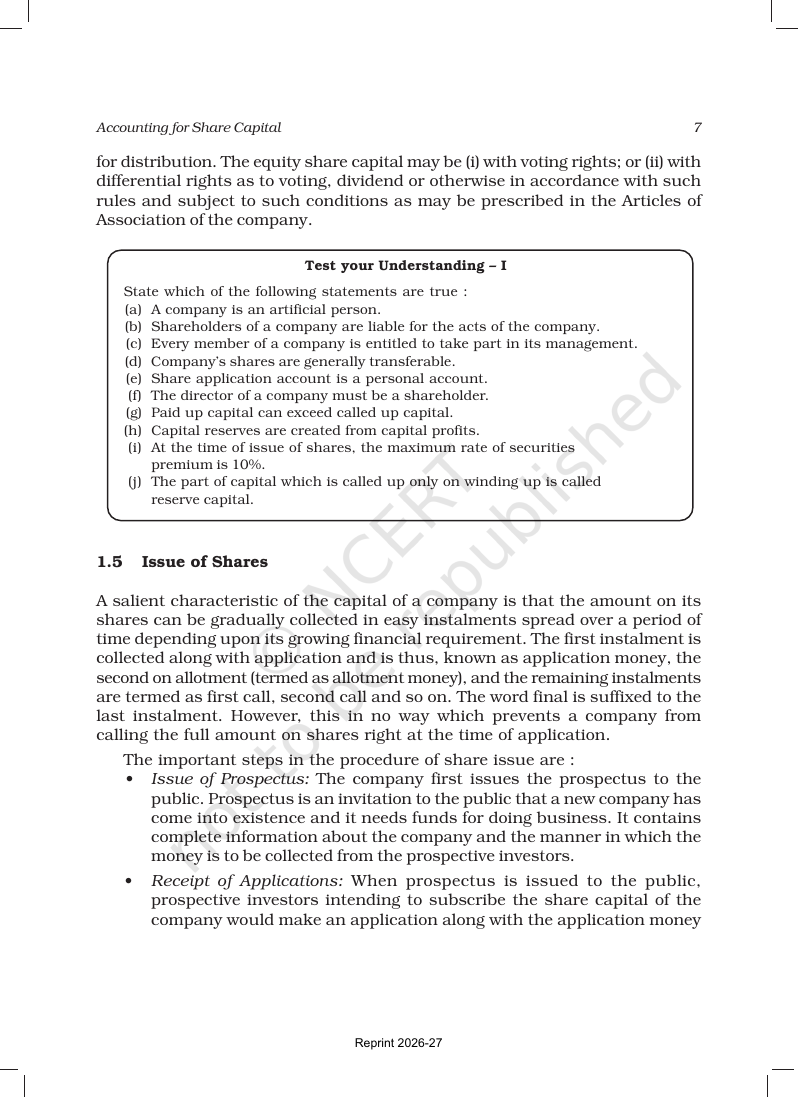 Page 7 of Accounting for Share Capital