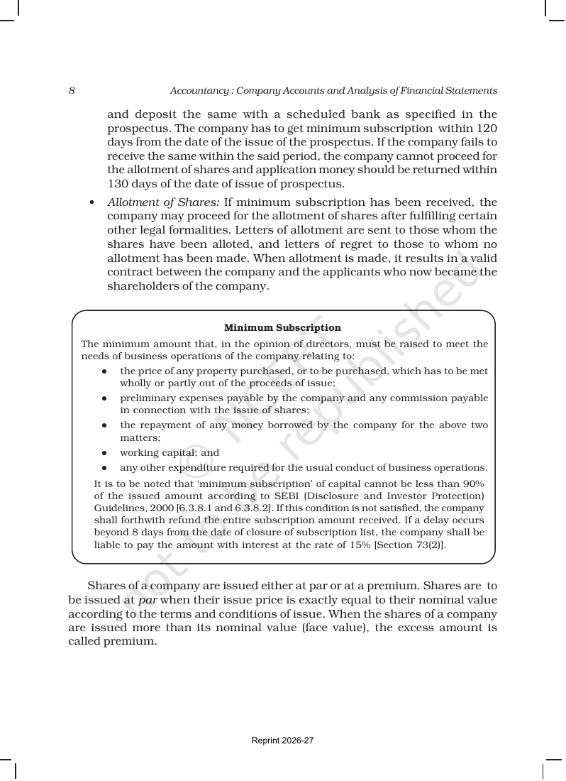Page 8 of Accounting for Share Capital