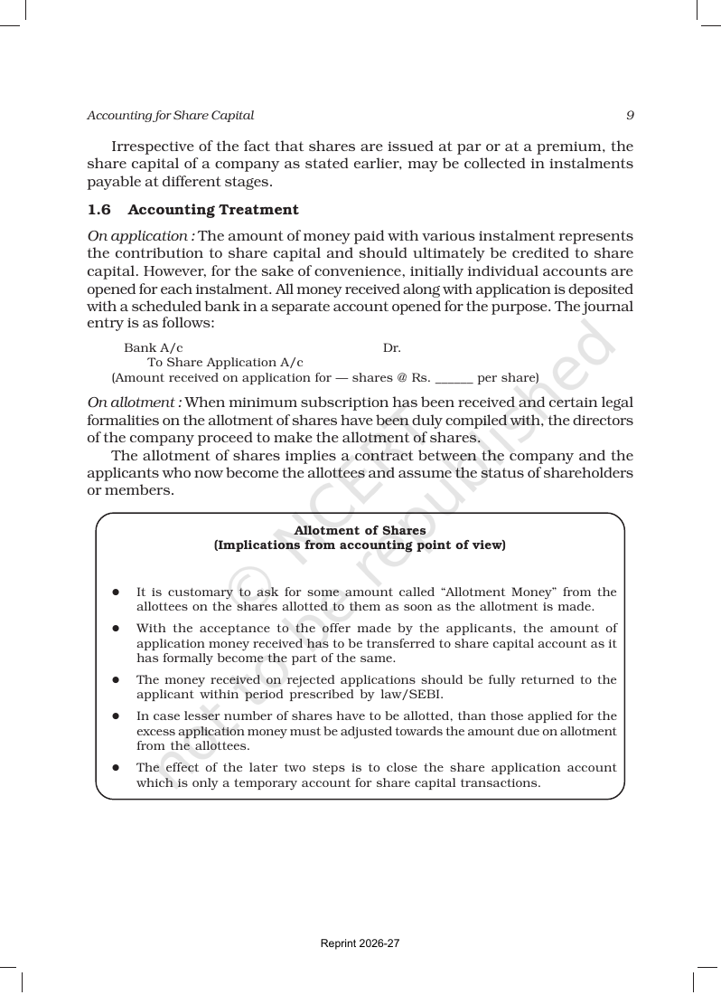 Page 9 of Accounting for Share Capital