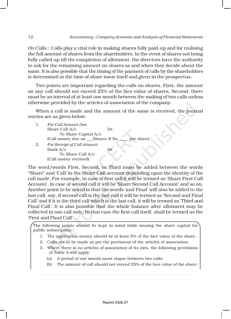 Page 12 of Accounting for Share Capital
