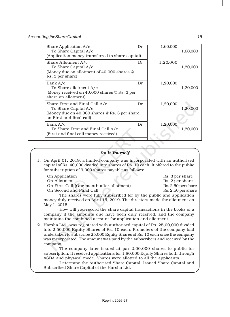 Page 15 of Accounting for Share Capital