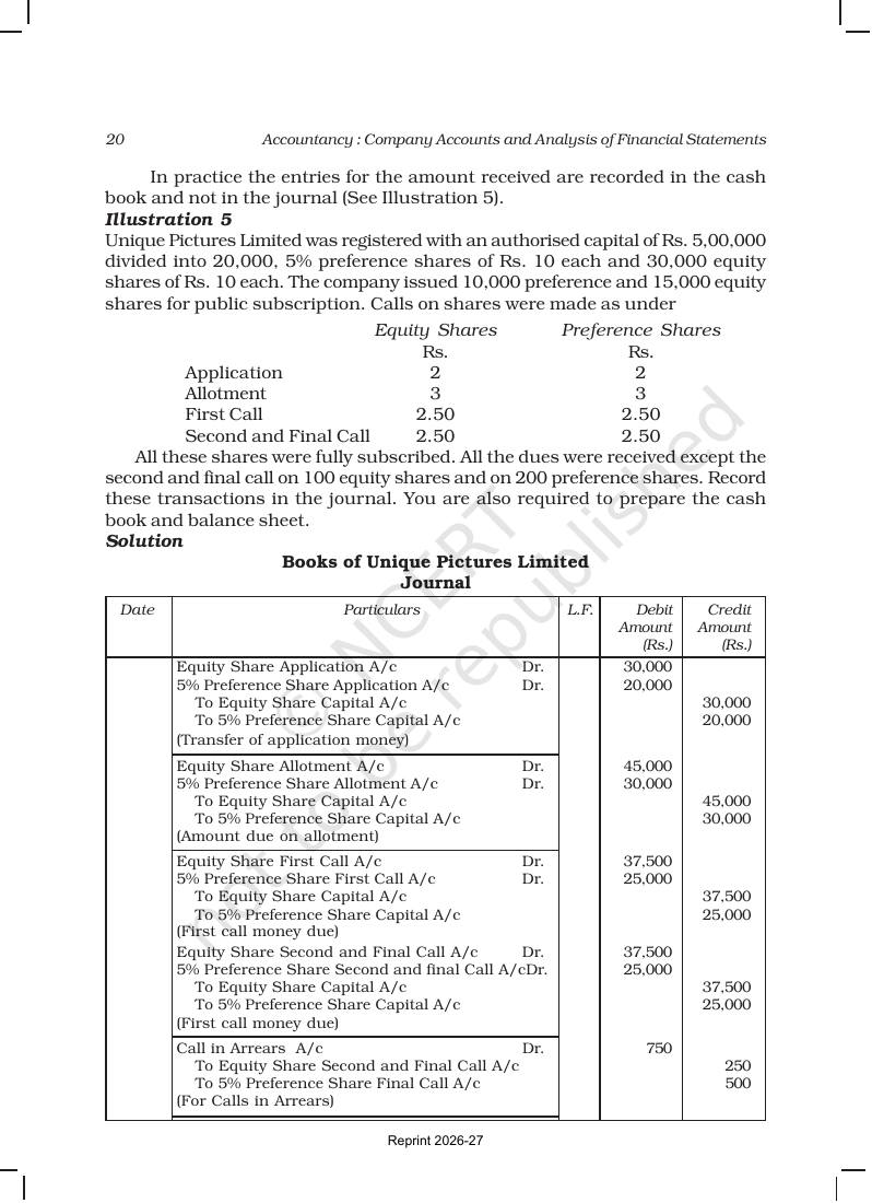 Page 20 of Accounting for Share Capital