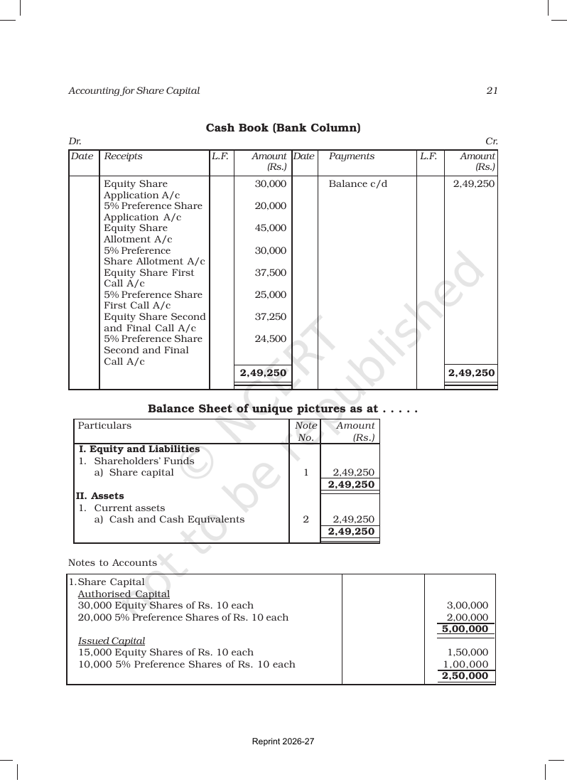 Page 21 of Accounting for Share Capital