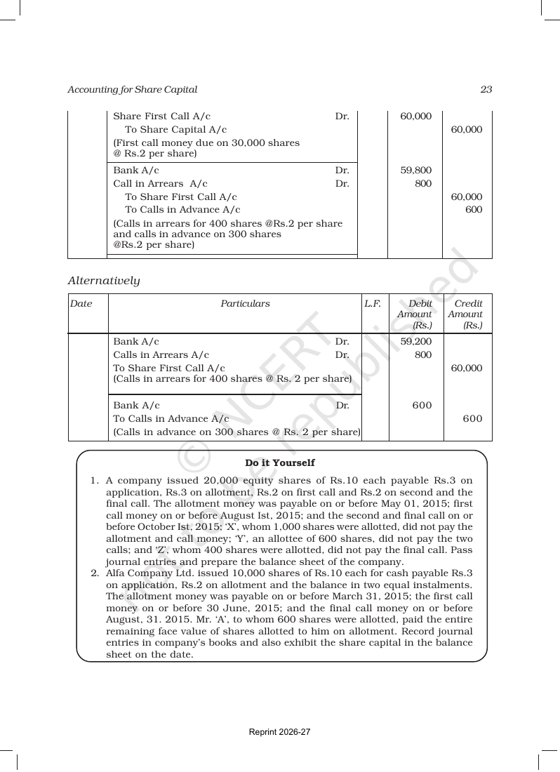 Page 23 of Accounting for Share Capital
