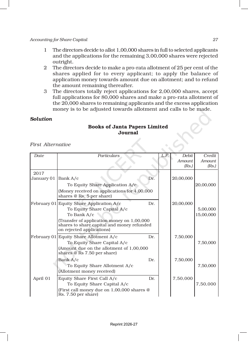 Page 27 of Accounting for Share Capital