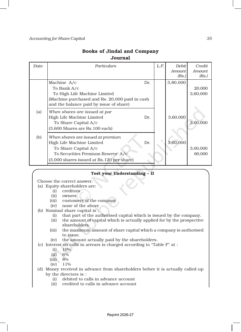 Page 35 of Accounting for Share Capital