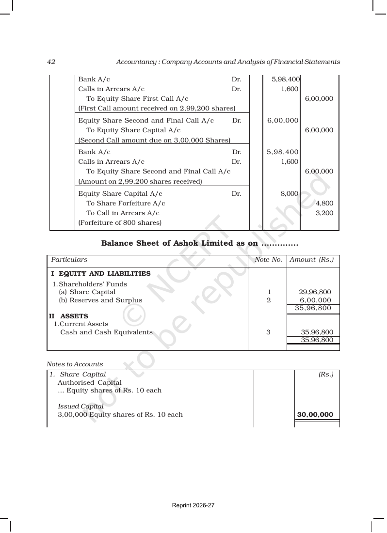Page 42 of Accounting for Share Capital