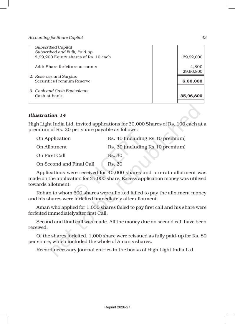 Page 43 of Accounting for Share Capital