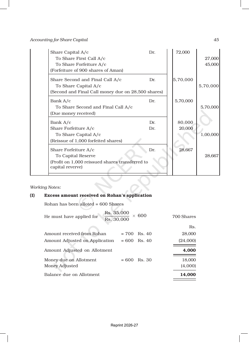 Page 45 of Accounting for Share Capital