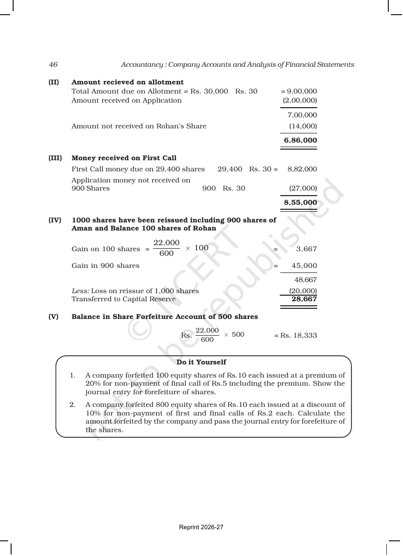 Page 46 of Accounting for Share Capital