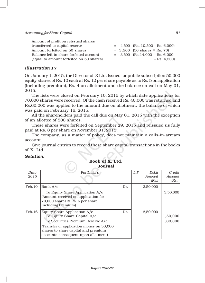 Page 51 of Accounting for Share Capital