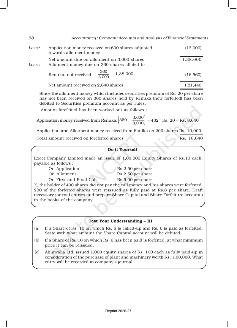 Page 58 of Accounting for Share Capital