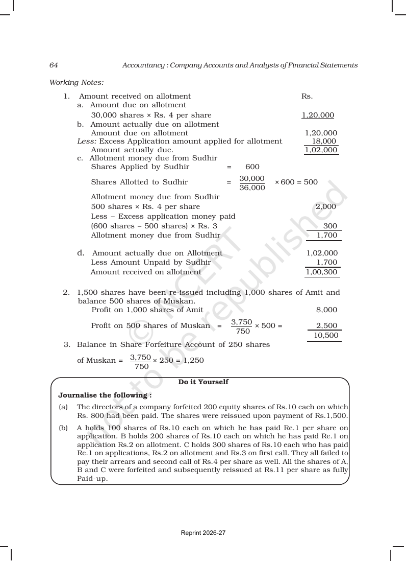 Page 64 of Accounting for Share Capital