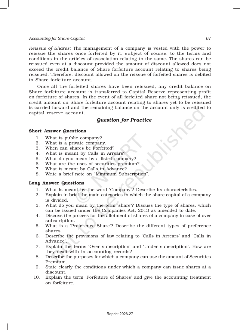 Page 67 of Accounting for Share Capital