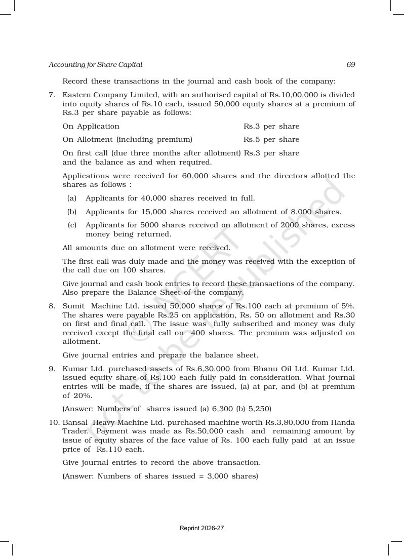 Page 69 of Accounting for Share Capital