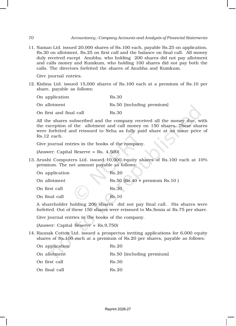 Page 70 of Accounting for Share Capital