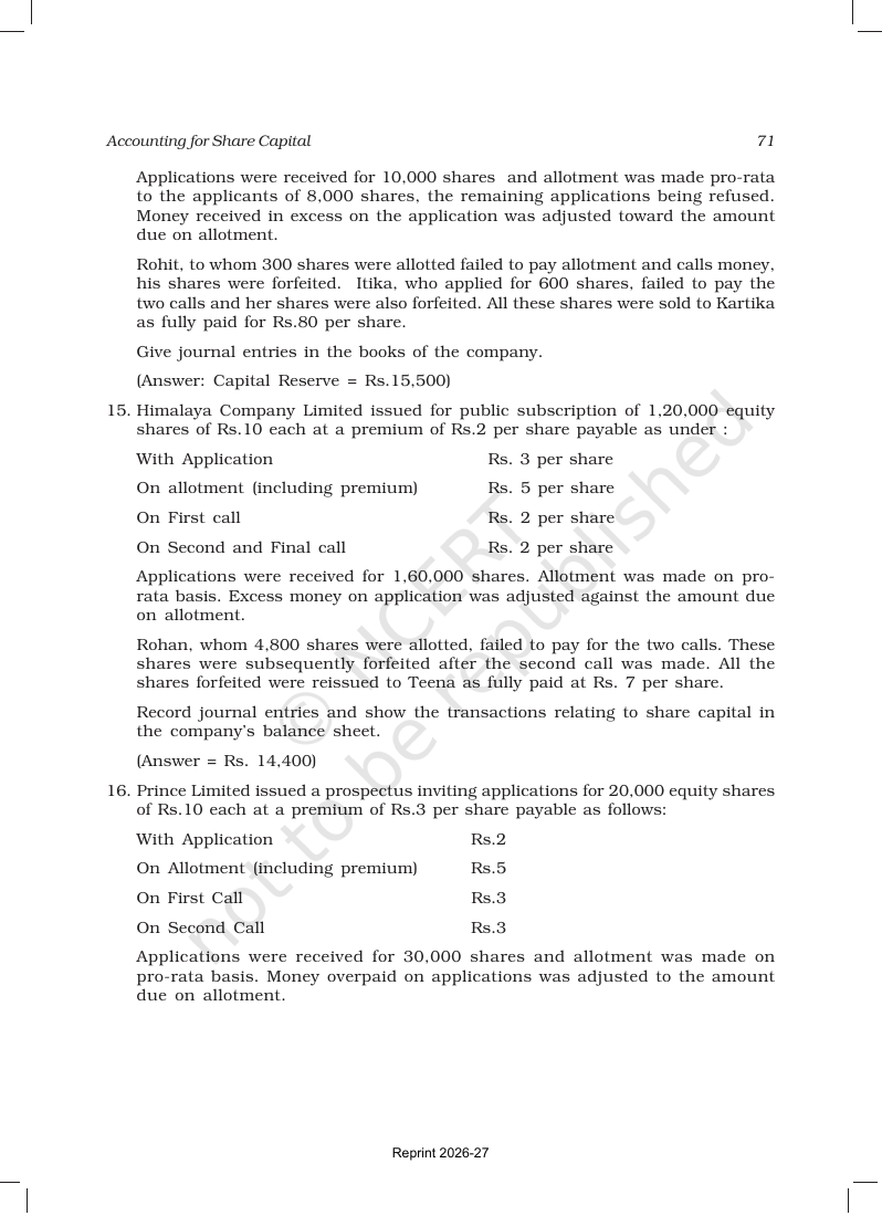 Page 71 of Accounting for Share Capital