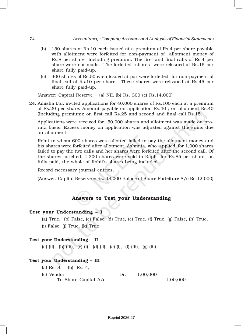 Page 74 of Accounting for Share Capital
