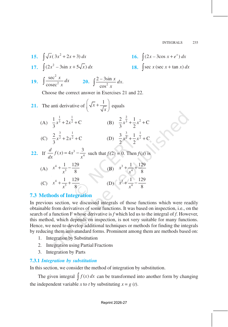 Page 11 of Integrals